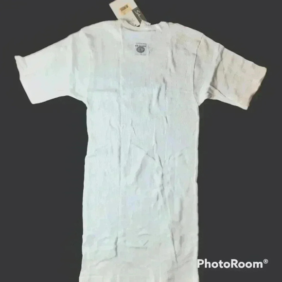 Vintage Skiny Revival #72170 crew neck ribbed tshirt undershirt NWT S or XL - Picture 2 of 6